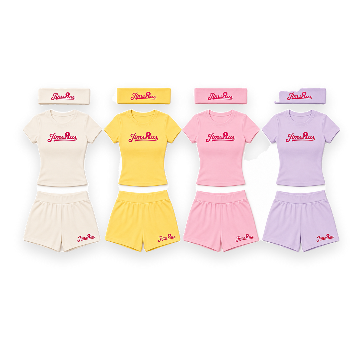 Cozy Short Set transparent floating product photo; original JIMSRUS design