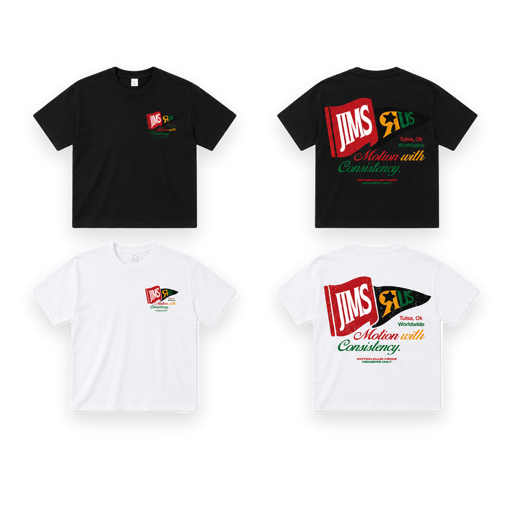 Motion Tee Juneteenth Edition transparent floating product photo; original JIMSRUS design