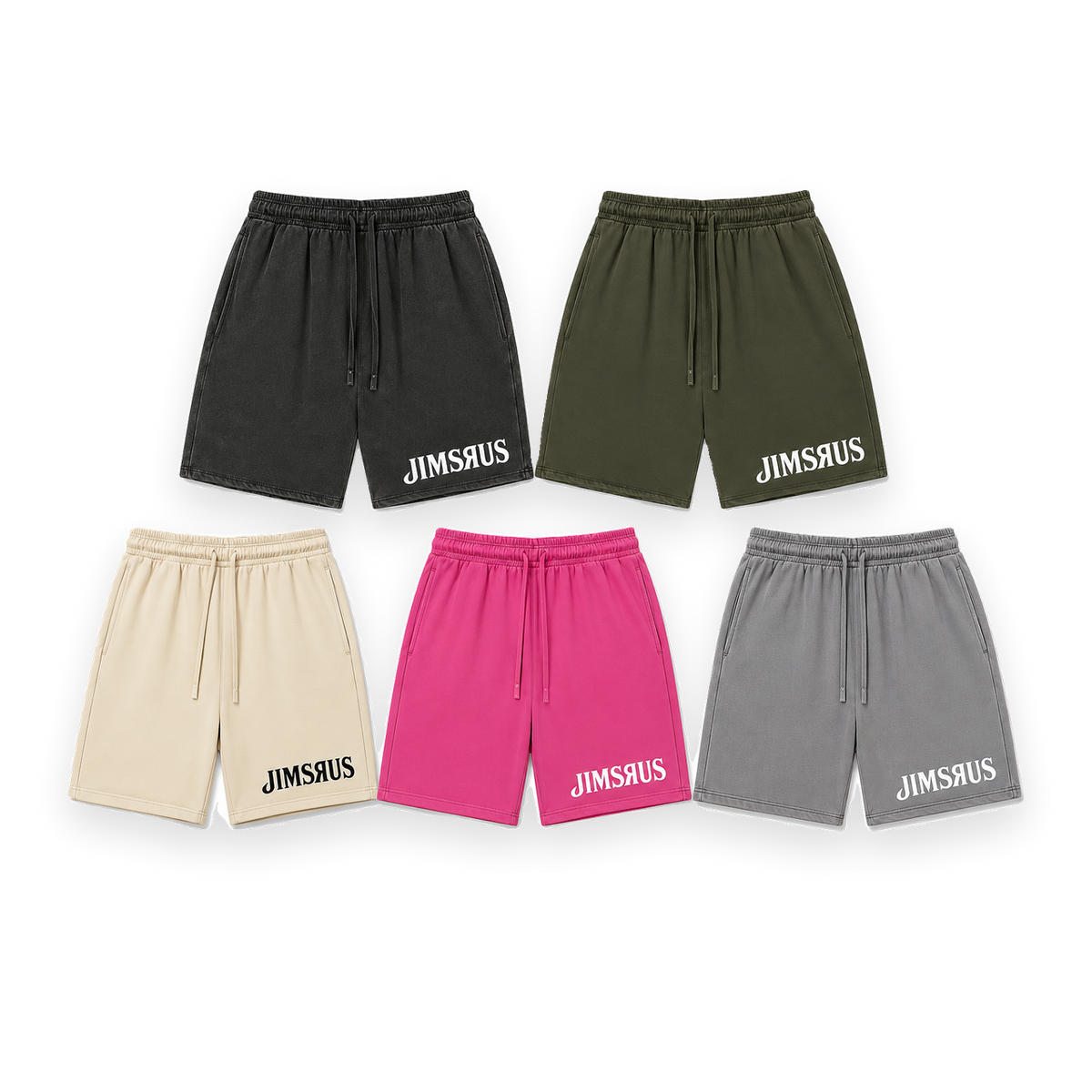 Vintage Sweat Shorts transparent floating product photo; original JIMSRUS design
